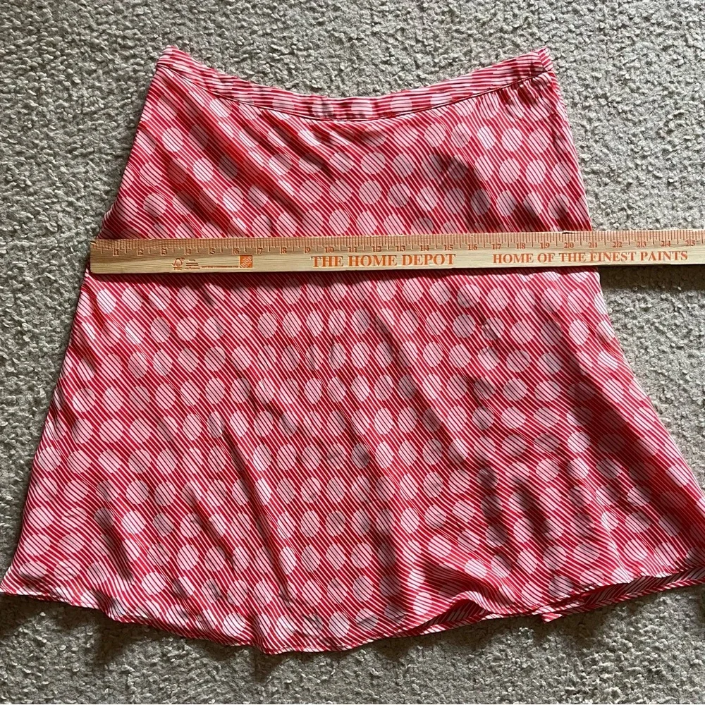 VTG Liz Claiborne Skirt Orange Red Skirt Size 8 Polka Dots maximalist Dopamine 🌸
